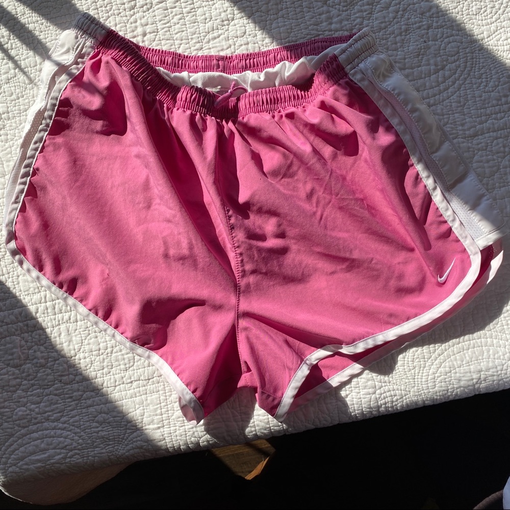 pink nike running shorts